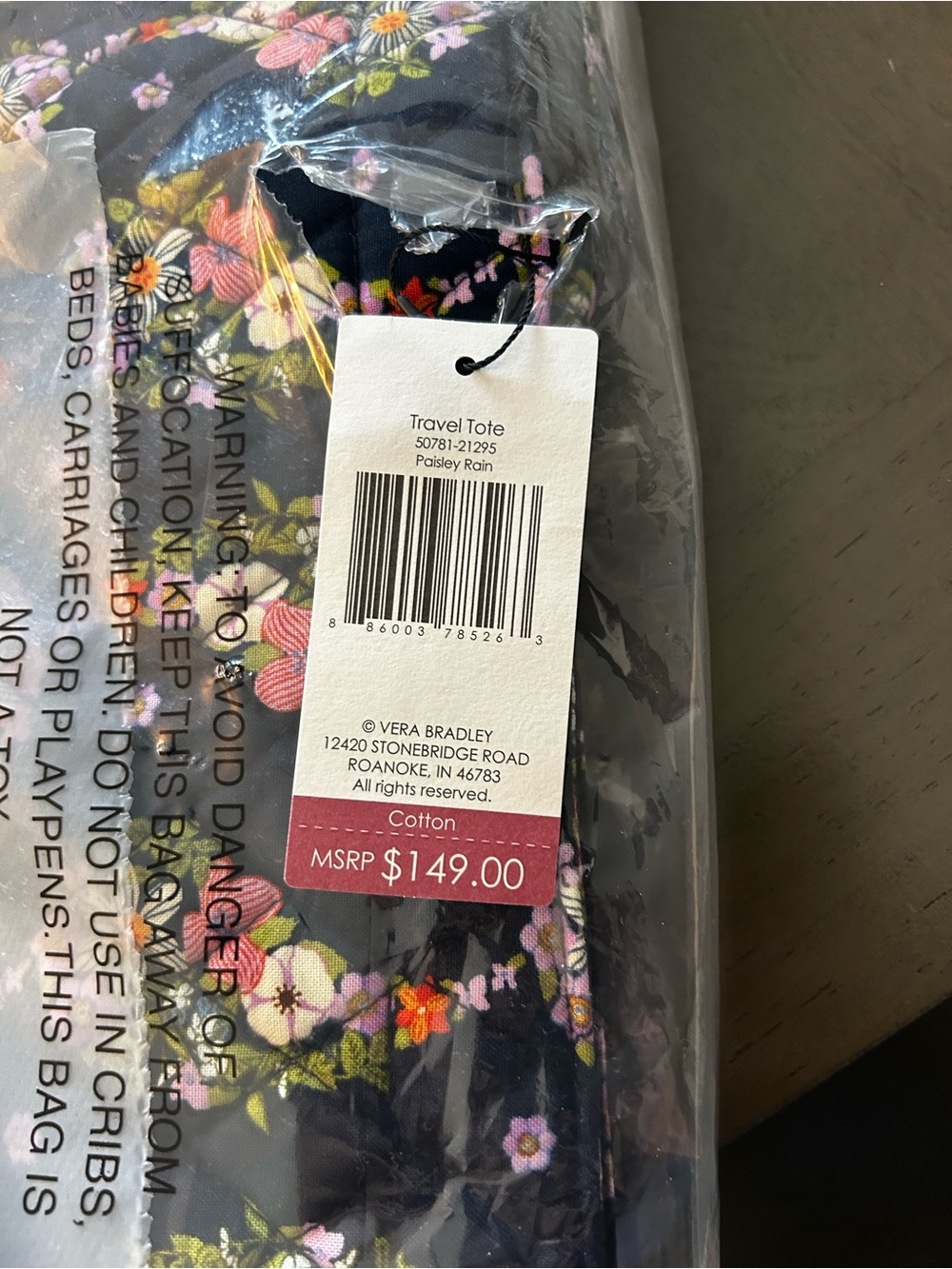 Nwt Vera Bradley travel tote bag original price $150 - Picture 7 of 7